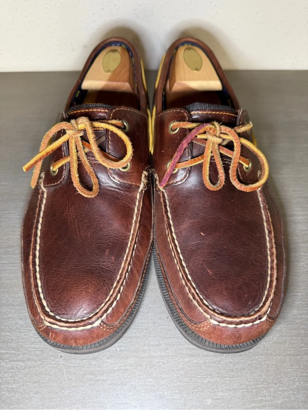 Timberland Men's Leather Boat Shoes Size 10M Brown Genuine Leather Shoes